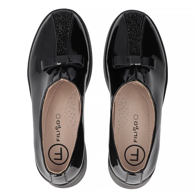 Leather shoes Filippo DP6441/24 BK L black