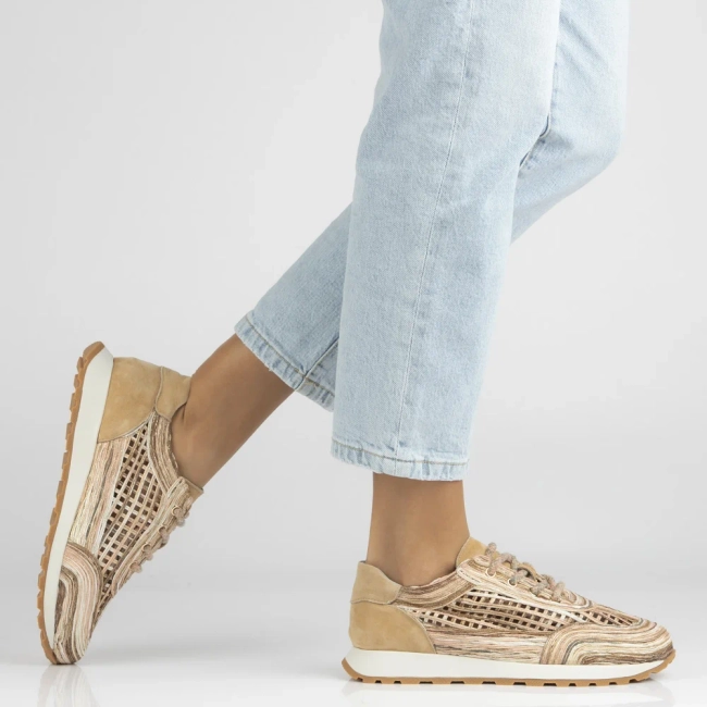 Leather sneakers Filippo DP7720/26 BE beige