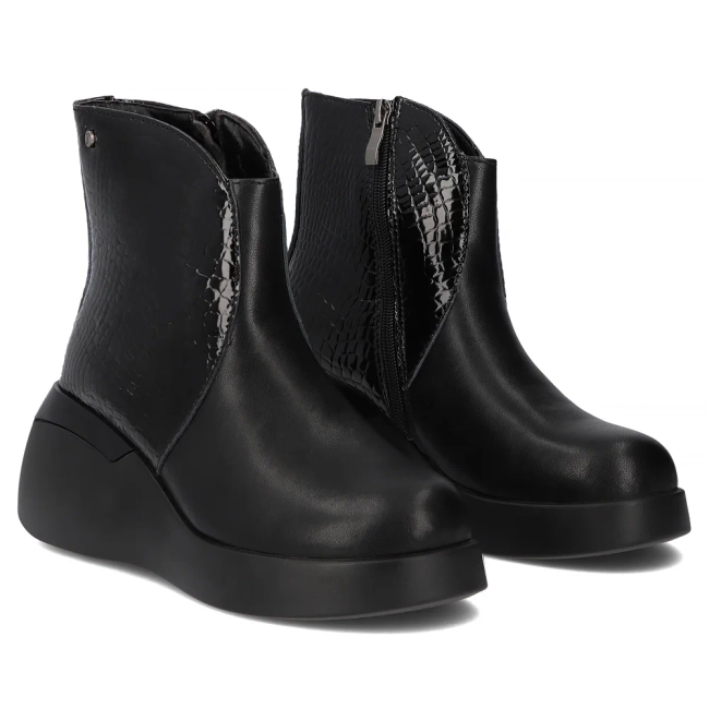 Leather ankle boots Filippo DBT7431/25 BK black