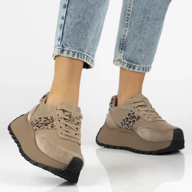 Leather sneakers Filippo DP6785/25 BE LEO brown