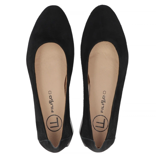 Leather shoes Filippo DP6789/25 BK black