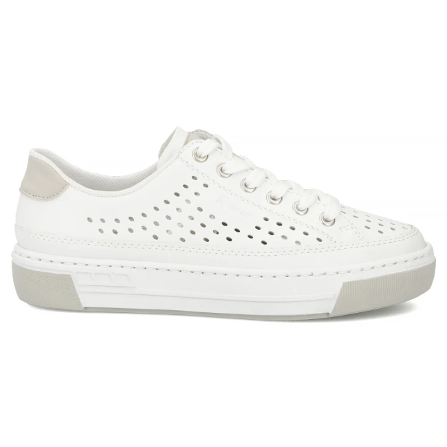 Leather sneakers Rieker L8849-80 white