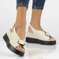 Leather sandals Filippo DS6074/25 BE beige