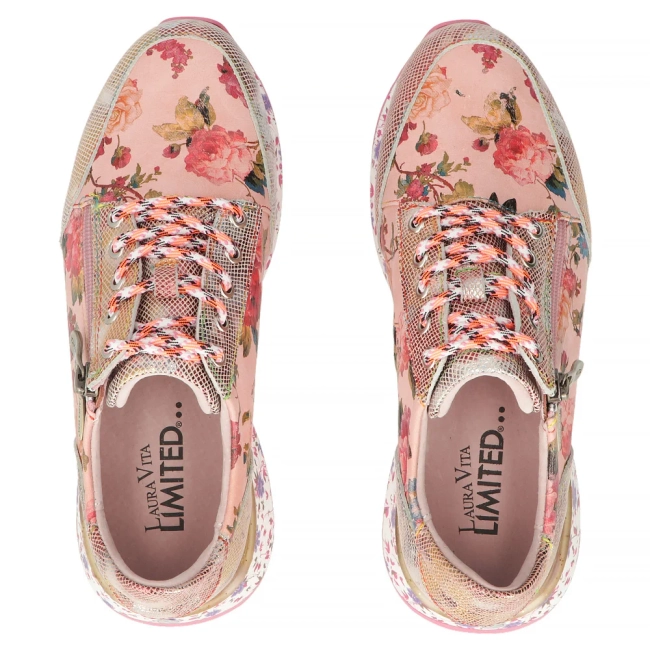 Leather sneakers Laura Vita delphine 06 cerise pink