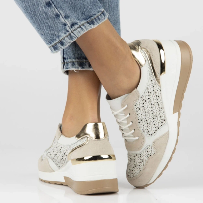 Skórzane Sneakersy Filippo DP4669/24 WH białe