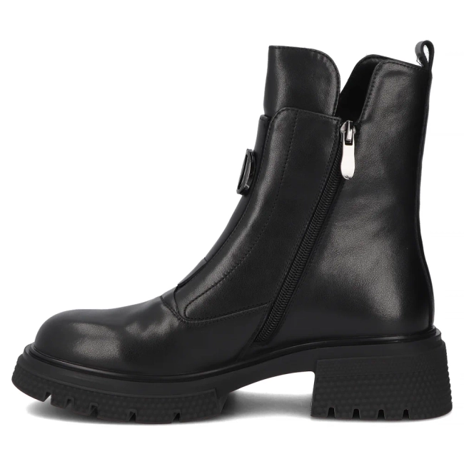 Skórzane botki Filippo DBT7465/25 BK czarne