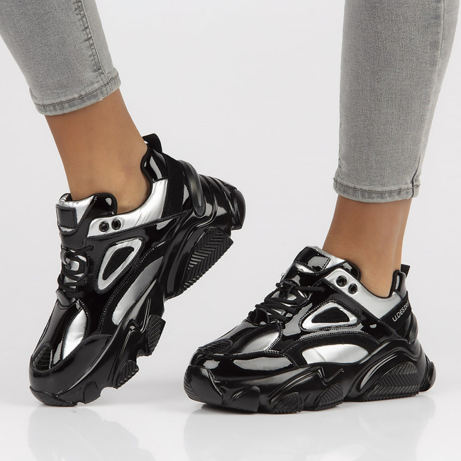 Skórzane Sneakersy Filippo BJ1848-SP srebrne