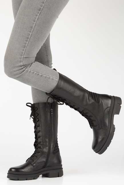 Leather boots Simen 4316A Black