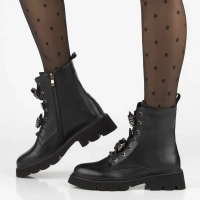 Leather ankle boots Filippo DBT7308/25 BK black