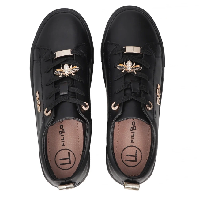 Leather shoes Filippo DP3533/25 BK DI black