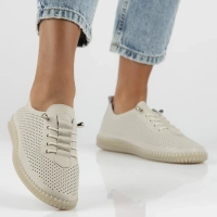 Skórzane półbuty Filippo DP6140/24 BE beżowe