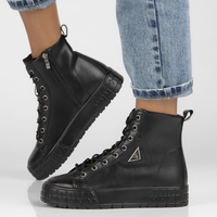 Skórzane trzewiki Filippo DBT3951/22 BK czarne