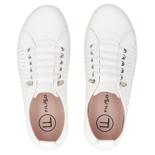 Leather shoes Filippo DP6735/25 WH white