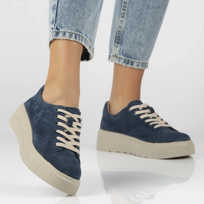 Leather shoes Filippo DP6454/24 BL blue