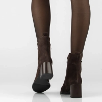 Leather heeled ankle boots Filippo DBT8191/26 D BR brown