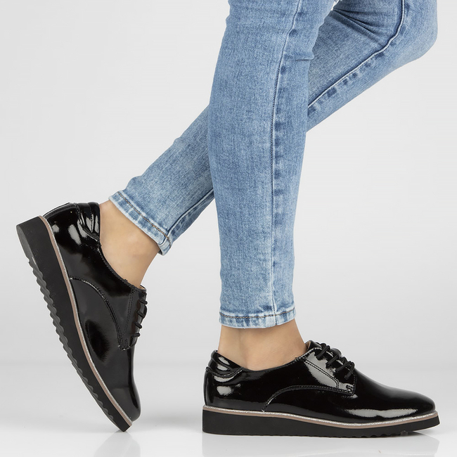 Leather shoes Filippo DP1514/23 BK black