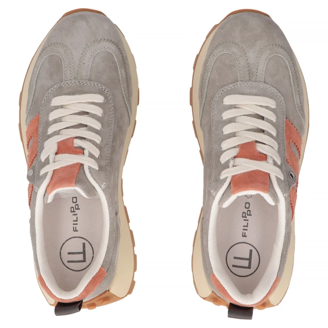 Leather sneakers Filippo DP6743/26 KH OR khaki