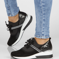 Leather sneakers Filippo DP1388/22 BK black