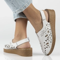 Leather sandals Filippo DS7643/26 WH white
