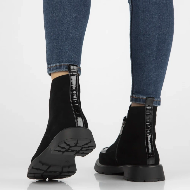 Leather ankle boots Filippo DBT6570/25 BK black