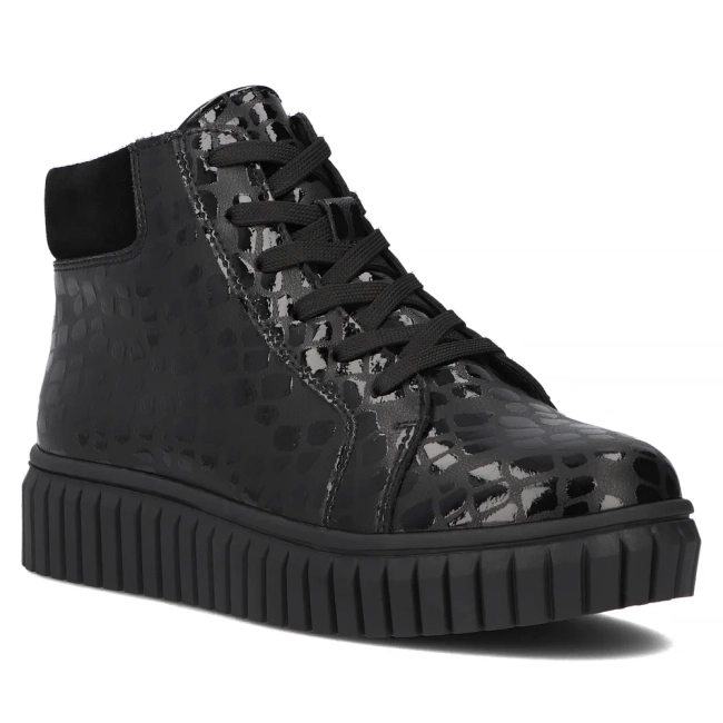 Leather ankle boots DBT6368/24 BK black