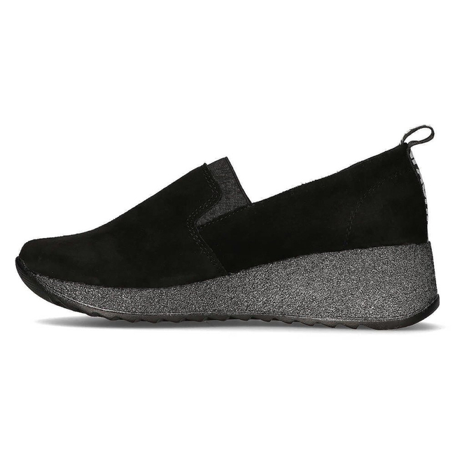 Leather Sneakers Filippo DP1500/20 BK T black glitter