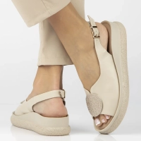 Leather sandals Filippo DS6984/25 BE beige