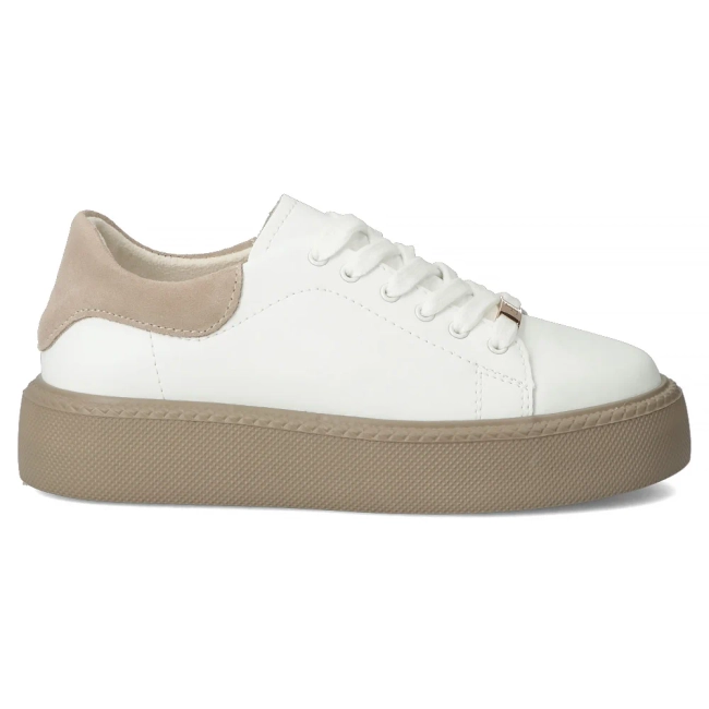 Skórzane sneakersy Filippo DP6119/26 WH białe