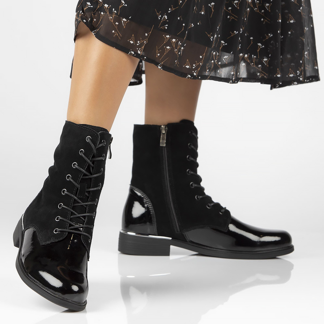 Leather ankle boots Filippo DBT3229/22 BK black