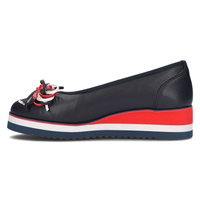 Skórzane baleriny Filippo DP2159/21 NV granatowe