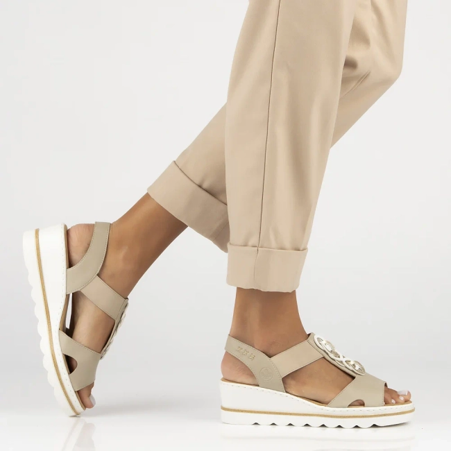 Sandals Rieker 67498-62 beige
