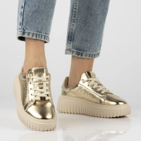 Leather sneakers Filippo DP7001/25 GO gold