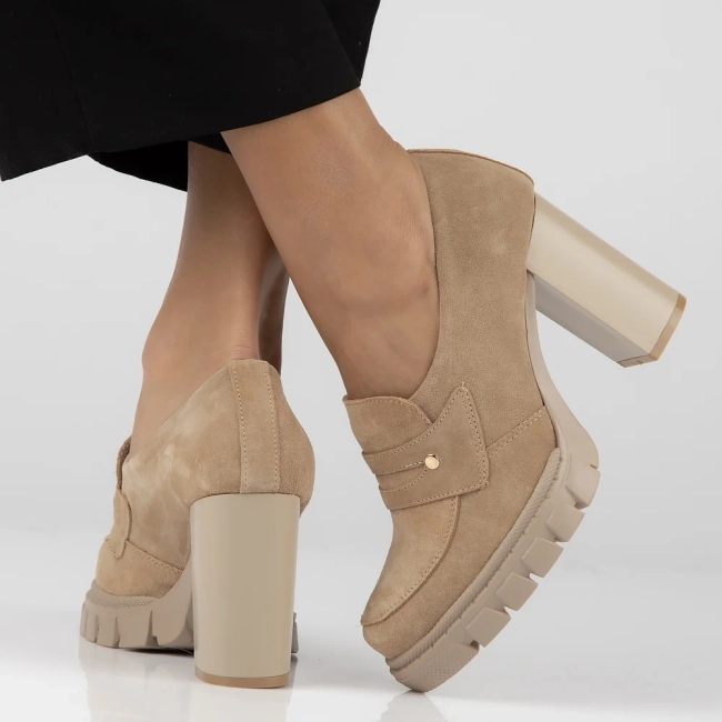 Leather shoes Filippo DP4671/23 BE beige