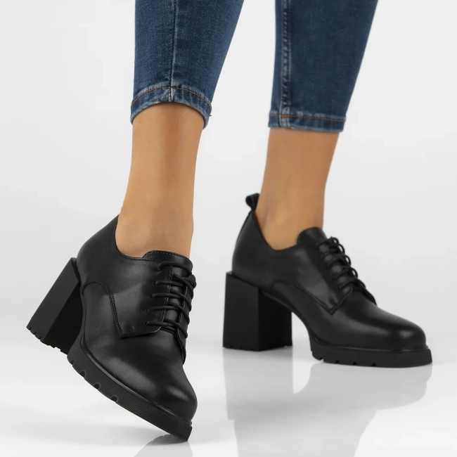 Leather shoes Filippo DP6198/24 BK black