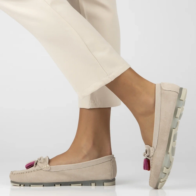 Leather loafers Filippo DP6136/25 BE beige