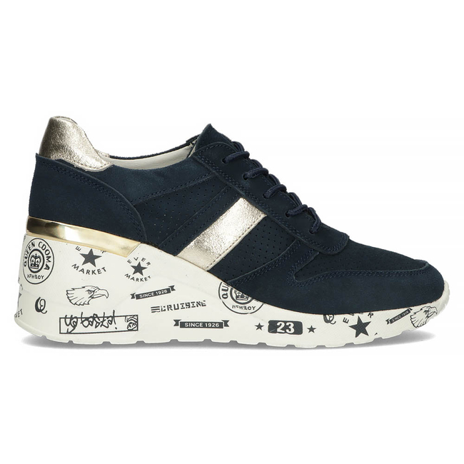 Leather Sneakers Filippo DP3550/22 NV navy