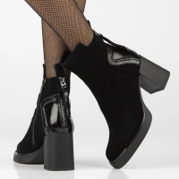 Leather ankle boots Filippo DBT6420/24 BK black