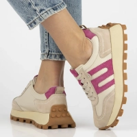 Leather sneakers Filippo DP6743/25 BE FH beige pink