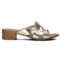 Leather flip-flops Filippo 40236 gold