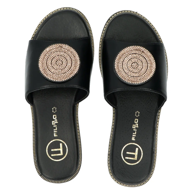 Slippers Filippo DK6217/25 BK black