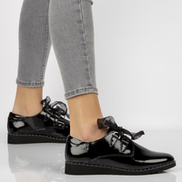 Skórzane półbuty Filippo DP947/21 BK czarne lakierowane