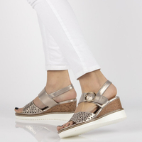 Wedge sandals Filippo DS2077/21 GO gold