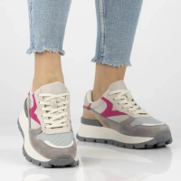 Skórzane sneakersy Filippo DP7070/25 GR szare