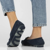 Skórzane mokasyny Filippo DP1202/24 NV granatowe