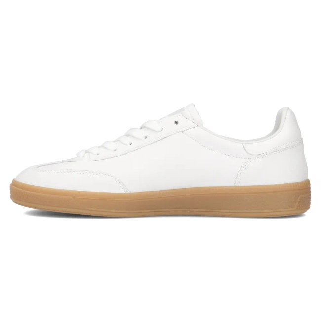 Skórzane sneakersy Rieker W2200-80 białe