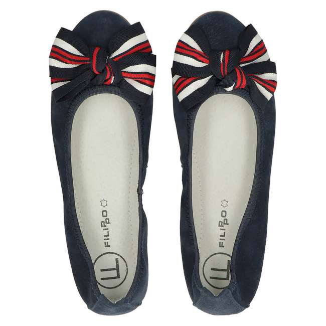 Leather ballerinas Filippo DP3634/22 NV navy