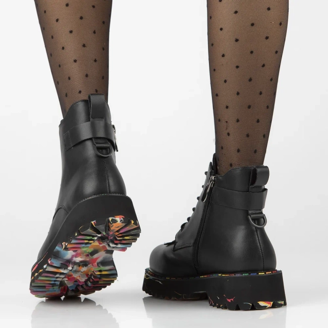 Skórzane botki Artiker 55C0516 czarne