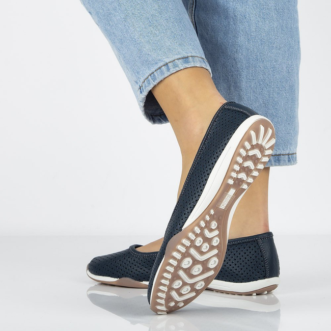 Leather shoes Filippo DP089/21 NV navy blue