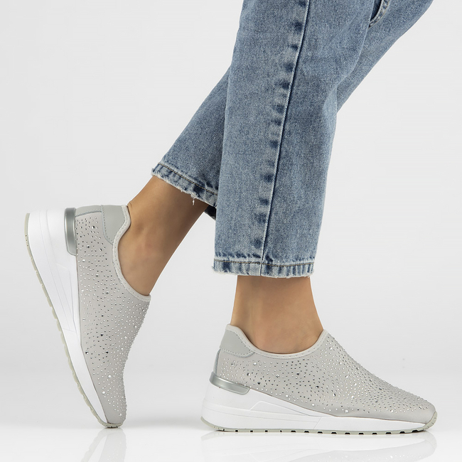 Leather sneakers Filippo DP2001/21 GR gray