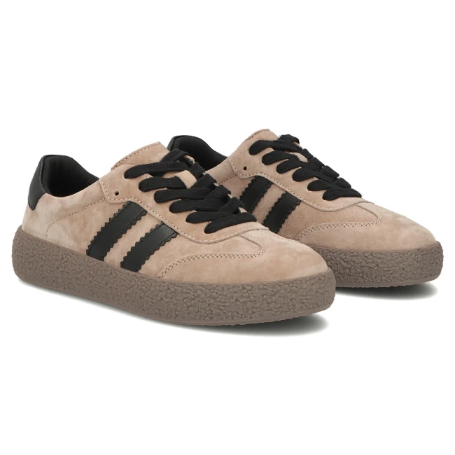 Skórzane sneakersy Filippo DP7958/26 BE beżowe